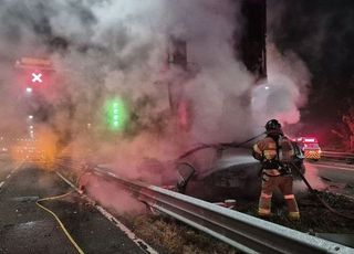 [속보] 경부고속도로 안성휴게소 부근서 차량 화재…20대 운전자 사망