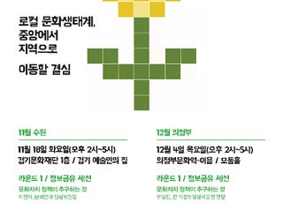 경기문화재단, '로컬 문화생태계, 중앙에서 지역으로 이동할 결심' 개최