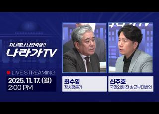 대장동 항소 포기 여파 집중 분석…‘나라가TV’ 11월17일 생방송