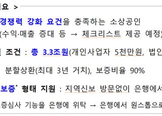 소상공인 성장촉진 대출 3조3000억 공급…17일부터 은행권 순차 출시