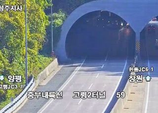 [속보] 중부내륙 양평방향 고령 2터널 내 화물차 3중 추돌…1명 사망
