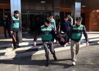 태광그룹 4개 계열사, 민관합동 지진 대피 훈련 실시