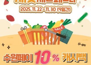 수원특례시, 제6회 새빛세일페스타 수원 기간 '수원페이 10% 캐시백' 이벤트