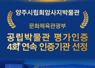 양주시립회암사지박물관, 문체부 공립박물관 평가인증 4회 연속 선정