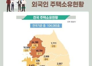 올 상반기 말 외인 소유 주택수 10.4만 가구…증가세 다소 완화