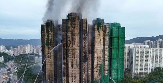 홍콩 화재 고층아파트 7개동 모두 진화…사망자 85명으로 늘어