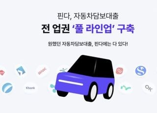 "국내 車 1대당 2번 꼴 조회" 핀다, 자동차담보대출 전 업권 입점하며 '풀 라인업' 구축