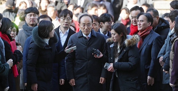 추경호 구속심사 출석…"정치 편향 없이 법원 공정 판단 기대"