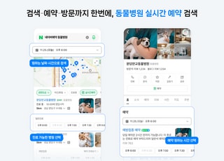 "원하는 시간에 진료 봐요"…네이버플레이스, 동물병원 '실시간 예약' 필터 도입