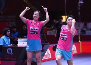 만리장성 2번 넘은 임종훈·신유빈…홍콩 파이널스 혼합 복식 우승