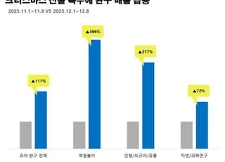 에누리 가격비교, 크리스마스 선물 특수에 완구 매출액 111% 껑충