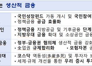 금융위 "150조 국민성장펀드 가동…생산적 금융체계로 전환"