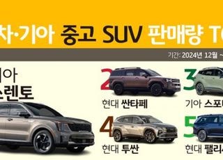 현대·기아 중고 SUV 시장 승자는 쏘렌토…싼타페·스포티지 상위권