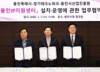 용인특례시·경기도테크노파크·용인시산업진흥원, '용인IP지원센터' 설치·운영 협약