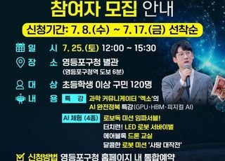 서울 영등포구, AI 배우고 로봇 체험하는 'AI 미래꿈터' 참여자 모집