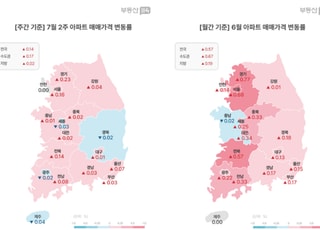 [전국부동산시황] 전국 아파트값, 한 달 간 0.57%↑…두 달 연속 상승폭 확대