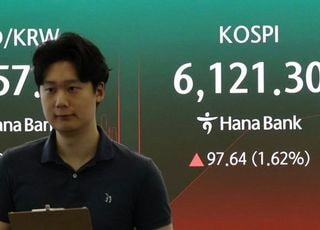 코스피, 개인 ‘팔자’ VS 기관·외인 ‘사자’…6100선 등락 [시황]